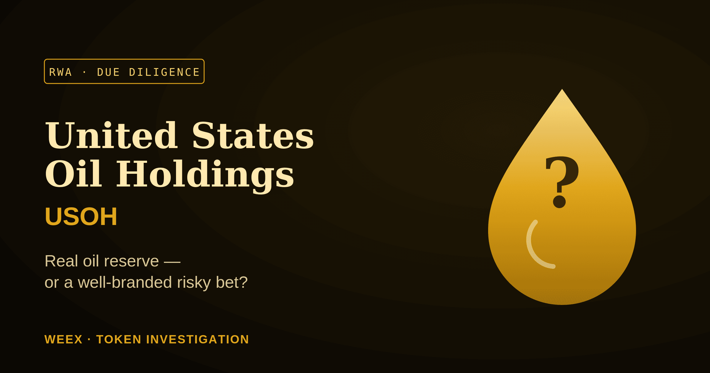 United States Oil Holdings (USOH): Real Oil or Risky Bet?